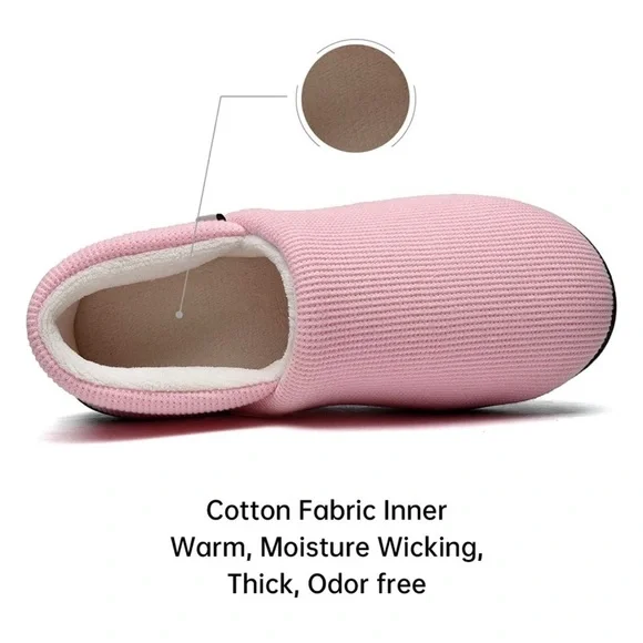 New Women’s Memory Foam House Slippers Pink​ - Picture 3 of 7